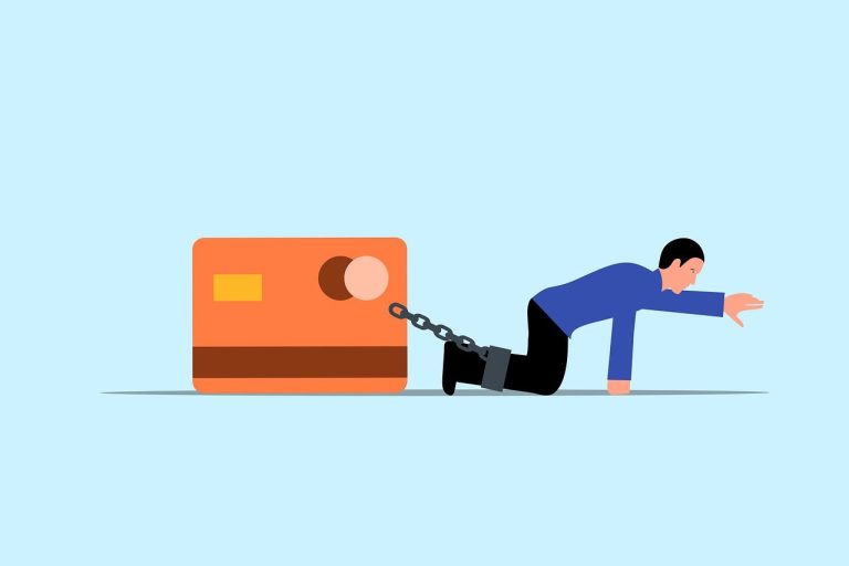 debt, problem, trapped, card, credit, chained, interest, stress, man, sad, money, cartoon, crisis, arrest, prisoner, economy, loan, cost, poor, finance, danger